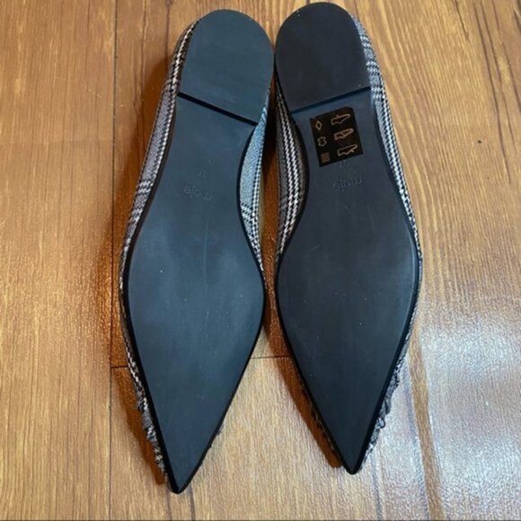 Maje Prince De Galles Checked Flats In Carreaux Size 7 - Picture 10 of 12